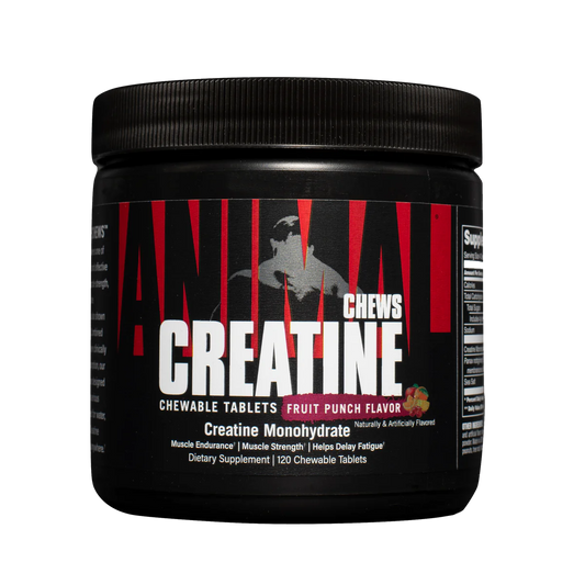 Animal chew creatine in a black bottle sold at Ocala nutrition local and online store