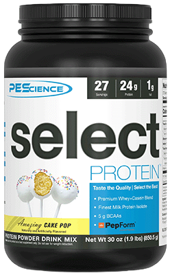 bottle of PEScience Select Protein