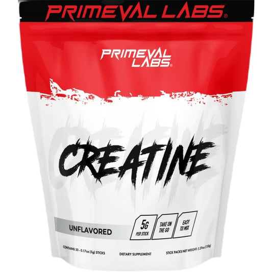 primeval labs bag of creatine sticks unflavored available in Ocala nutrition center and Ocala Online store