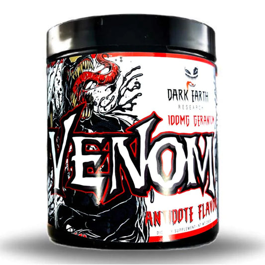 A bottle of Venom pre-workout available in Ocala nutrition store