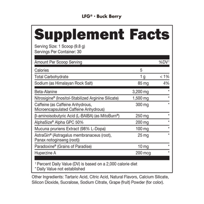 a picture of the supplement facts