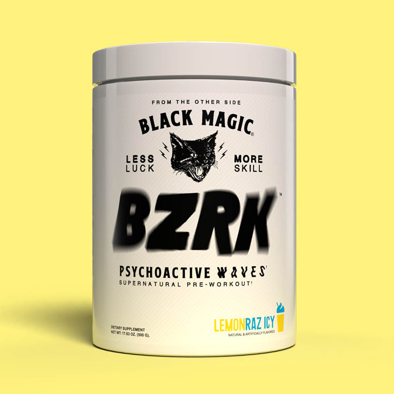 A bottle of BZRK pre workout from Black Magic available at Ocala Nutrition Online Store