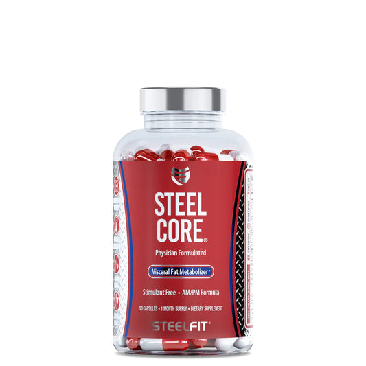 bottle of STEEL CORE stim-free AM/PM Formula