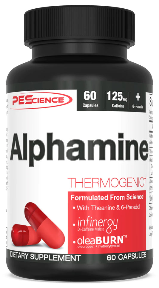 Bottle of PESCIENCE ALPHAMINE Thermogenic