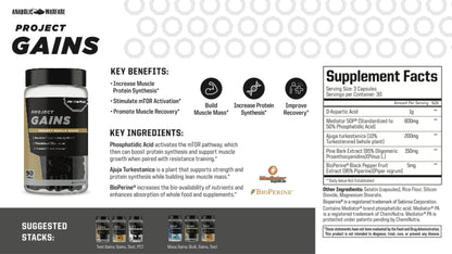 Anabolic Warfare Project Gains  key benefits and supplement facts