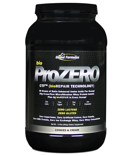 Bottle of Global Formulas Pro Zero Protein