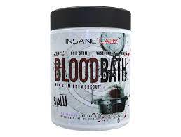 Bottle of INSANE LABZ BLOODBATH non-stim pre-workout