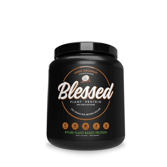 bottle of Blessed Plant Based Protein