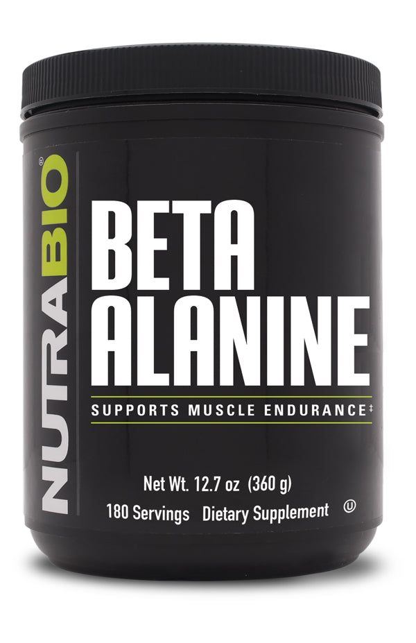 a bottle of nutra bio's beta-alanine