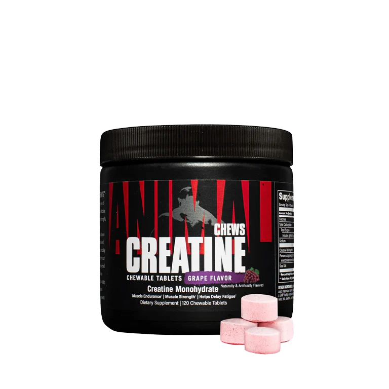 Animal chew creatine in a black bottle sold at Ocala nutrition local and online store