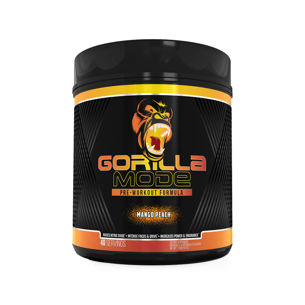 a bottle of Gorilla Mode Preworkout available in Ocala nutrition online store