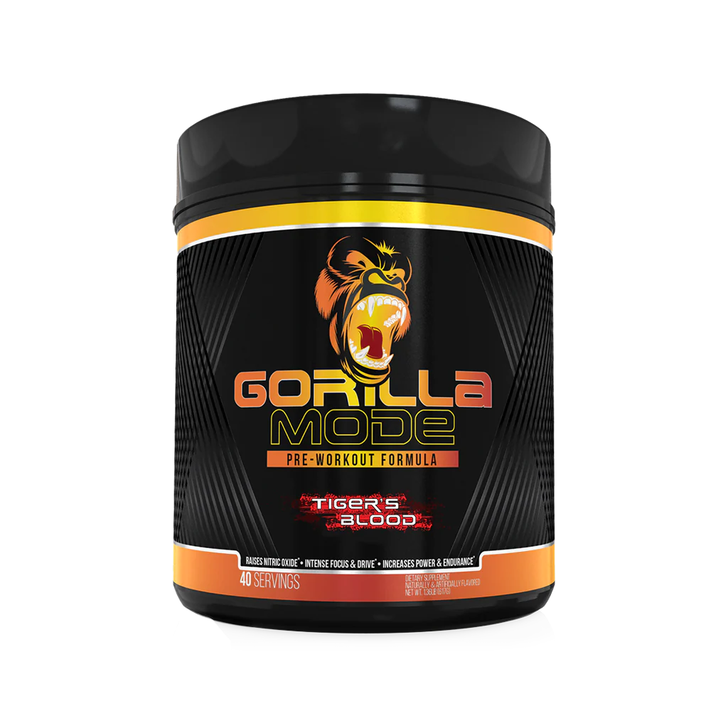 a bottle of Gorilla Mode Preworkout available in Ocala nutrition online store