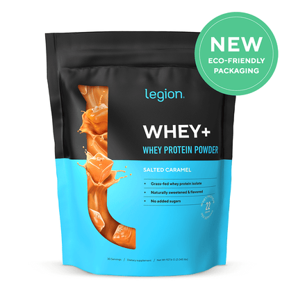 a bag of Legion Whey Protein