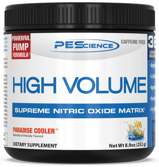 bottle of PE Science High Volume Stim-Free Pre-Workout