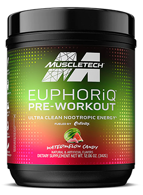 bottle of Muscletech Euphoriq Pre Workout