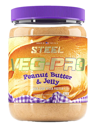 bottle of Steel Veg Pro Vegan Protein