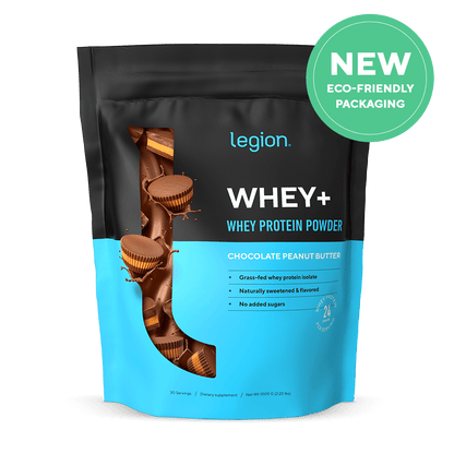 a bag of Legion Whey Protein